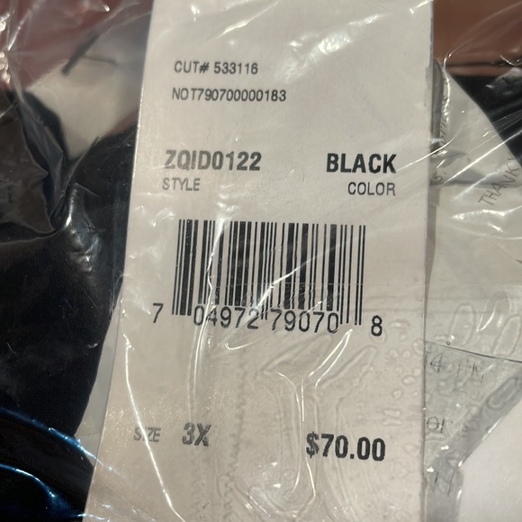 NY Collection Plus Size Black Ruched Empire Maxi Dress Size 3X - Picture 5 of 10